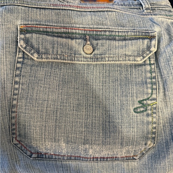 Seven7 Denim Blue Jeans with rainbow stitching - Picture 3 of 4